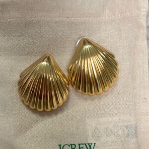 J. Crew Radiant Gold Shell Earrings